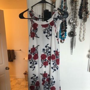 White floral dress